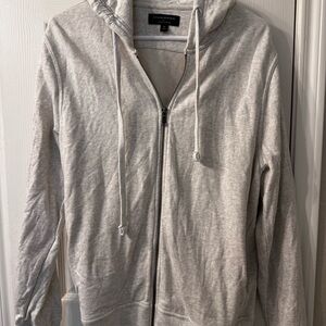 Gray Zip-Up Hoodie